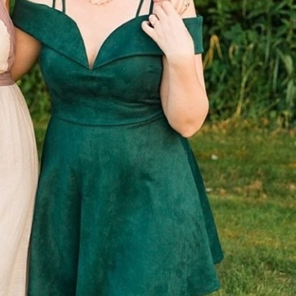 Charlotte Russe Off-Shoulder Green Dress